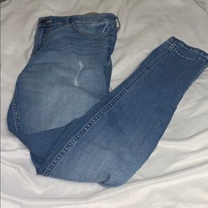 Hollister Slightly Distressed Blue Skinny Jeans
